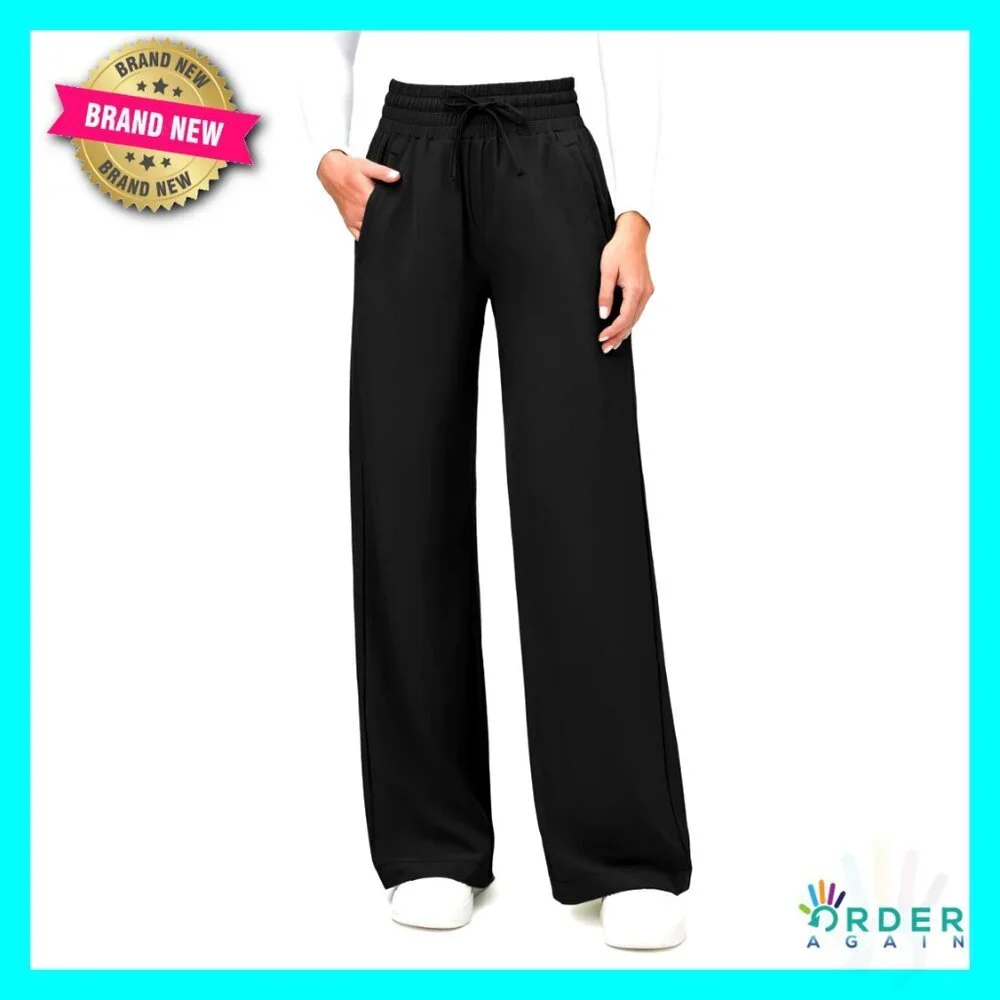 Quick-Dry Wide Leg Hiking Pants UPF 50+ Sun Protection Adjustable Waist